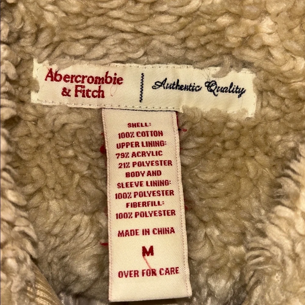 Abercrombie & Fitch Vintage Corduroy Double-Zip Short Trucker Jacket, Size M - Picture 13 of 16